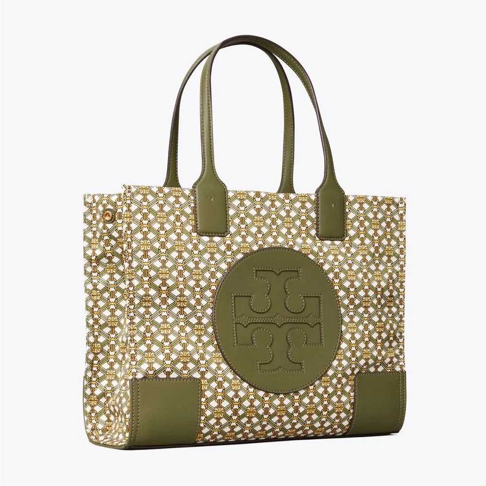 S⭕️LD‼️Tory Burch Ella Printed Mini Tote in Yellow Gemini Medallion - Picture 10 of 12